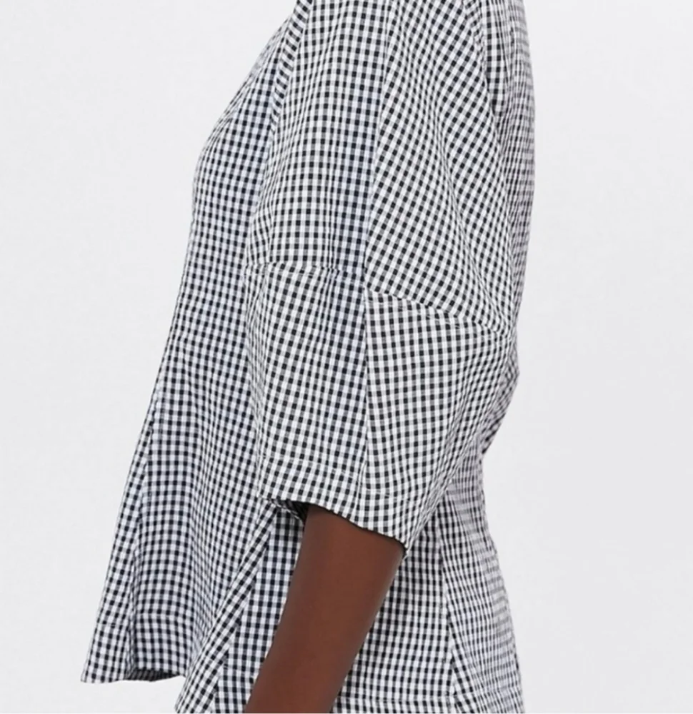 Tuckernuck Pomander Place Black‎ Gingham Malarie Top Puff Sleeve XS